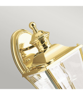 Bay Shore 1 Light Small Outdoor Wall Lantern Polished Brass IP44 E27-2