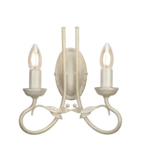 Olivia 2 Light Indoor Candle Wall Light Gold Ivory E14-1