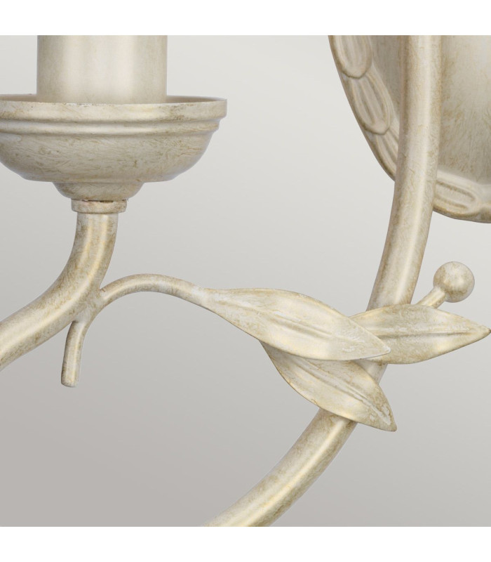 Olivia 2 Light Indoor Candle Wall Light Gold Ivory E14-3