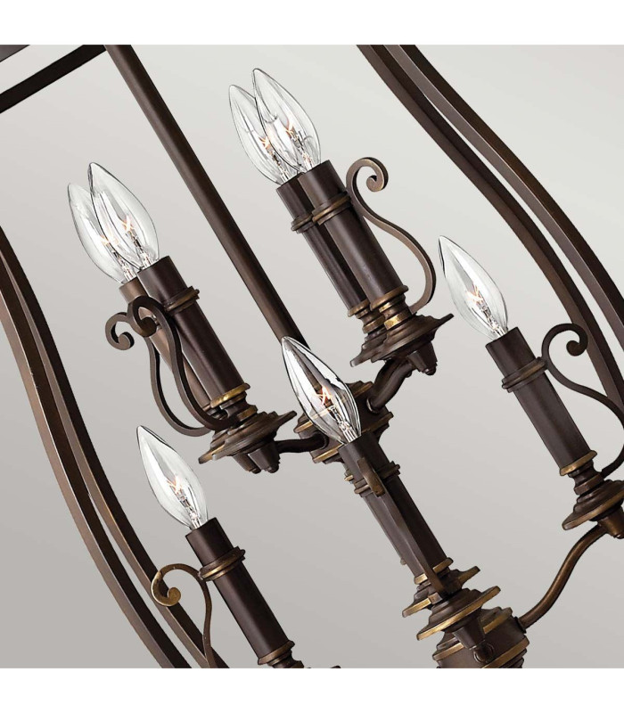 Plymouth 8 Light Ceiling Pendant Olde Bronze E14-4