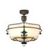Windsor 3 Light Semi-Flush - Graphite E27-1