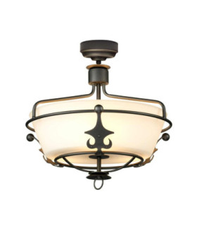 Windsor 3 Light Semi-Flush - Graphite E27-1