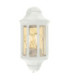 Malaga Mini 1 Light Outdoor Wall Half Lantern Light White IP44 E27-1