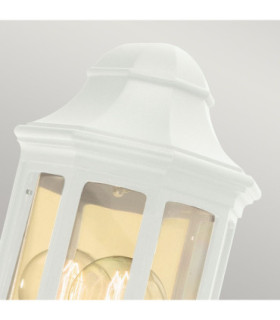 Malaga Mini 1 Light Outdoor Wall Half Lantern Light White IP44 E27-2