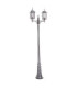 Wexford 2 Light Outdoor Lamp Post Black Silver IP43 E27-1