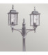Wexford 2 Light Outdoor Lamp Post Black Silver IP43 E27-2