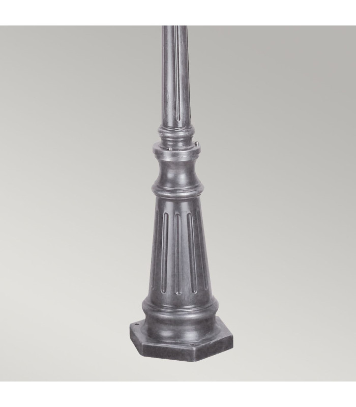 Wexford 2 Light Outdoor Lamp Post Black Silver IP43 E27-3