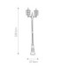 Wexford 2 Light Outdoor Lamp Post Black Silver IP43 E27-5