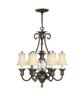 Plantation 7 Light Multi Arm Chandelier Bronze Finish E14-1