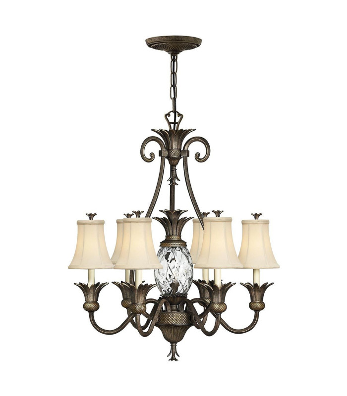 Plantation 7 Light Multi Arm Chandelier Bronze Finish E14-1