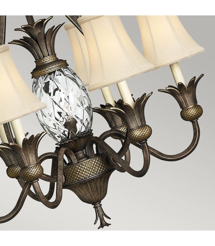 Plantation 7 Light Multi Arm Chandelier Bronze Finish E14-4
