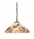 1 Light Medium Ceiling Pendant Dark Bronze, Tiffany glass, E27 - 1