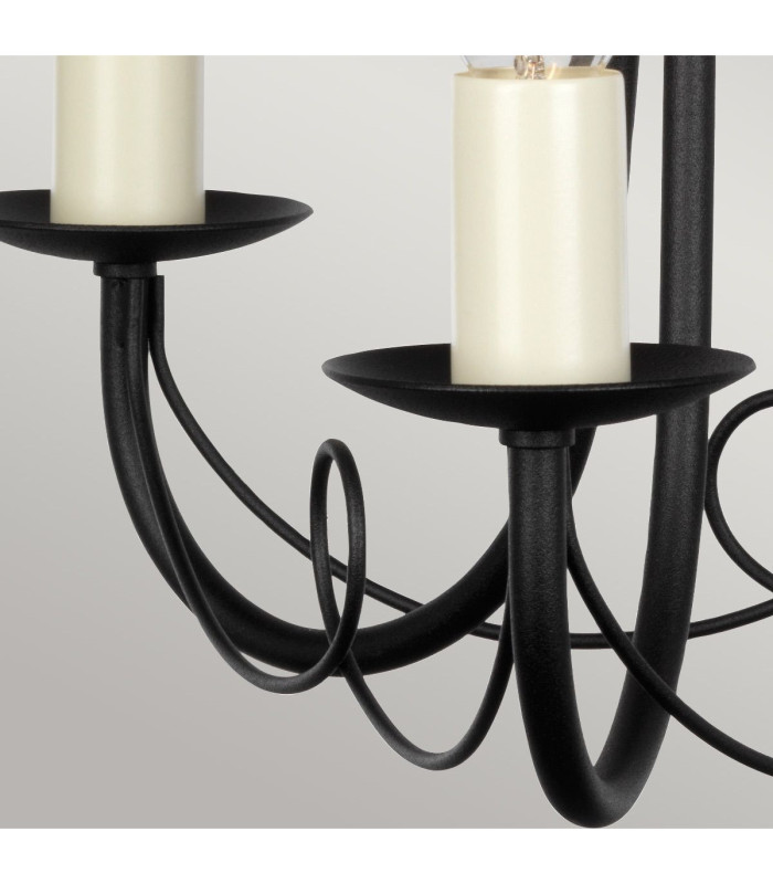 Minster Chandelier 3 Light Black Finish E14-3