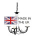 Minster Chandelier 3 Light Black Finish E14-4