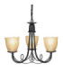 Minster Chandelier 3 Light Black Finish E14-6