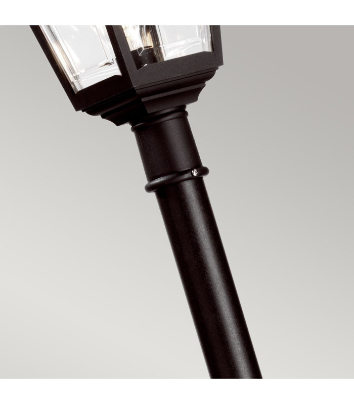 Kerry 1 Light Outdoor Coastal Lamp Post Black IP44 E27-3