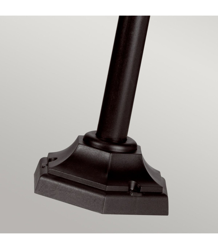 Kerry 1 Light Outdoor Coastal Lamp Post Black IP44 E27-4