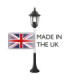 Parish 1 Light Outdoor Pillar Lamp Black IP44 E27-4