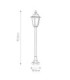 Parish 1 Light Outdoor Pillar Lamp Black IP44 E27-6