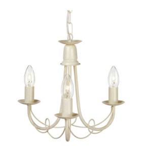 Minster Chandelier 3 Light Ivory Gold Finish E14-1