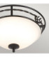 Pembroke 2 Light Flush Ceiling Light Black E27-2