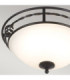 Pembroke 2 Light Flush Ceiling Light Black E27-3