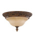 Sonoma Valley 2 Light Flush Mount Ceiling Light Aged Tortoise Shell E27-1