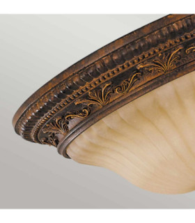 Sonoma Valley 2 Light Flush Mount Ceiling Light Aged Tortoise Shell E27-2