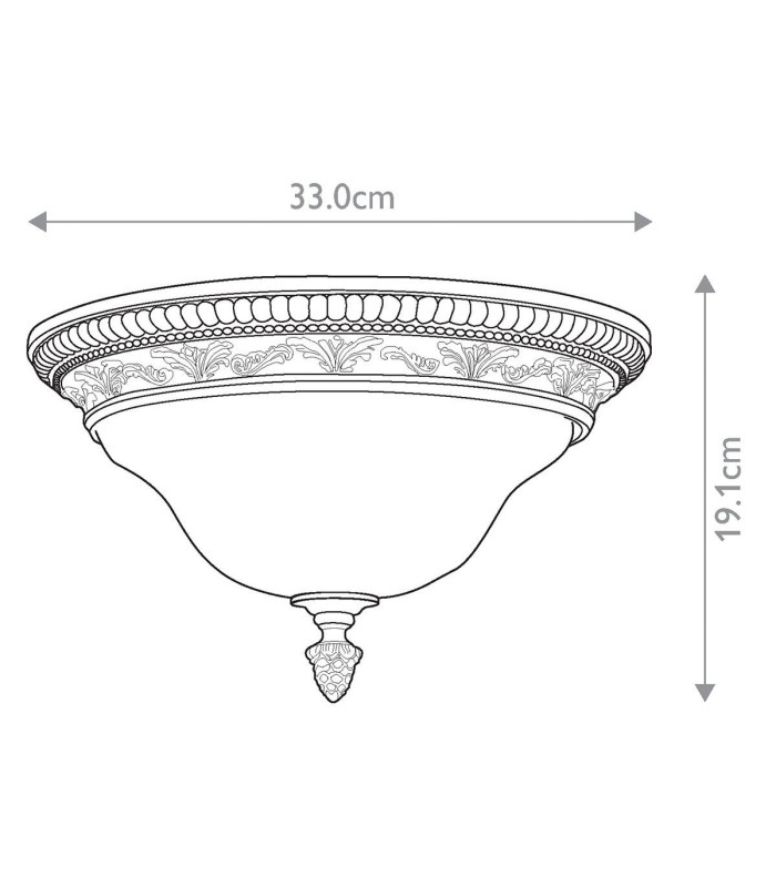 Sonoma Valley 2 Light Flush Mount Ceiling Light Aged Tortoise Shell E27-5