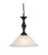 Pembroke 1 Light Dome Ceiling Pendant Black E27-1