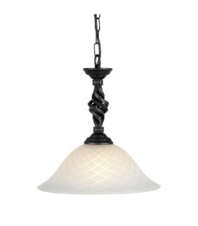 Pembroke 1 Light Dome Ceiling Pendant Black E27-1