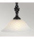 Pembroke 1 Light Dome Ceiling Pendant Black E27-3
