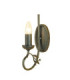 Olivia 1 Light Indoor Candle Wall Light Black Gold E14-1