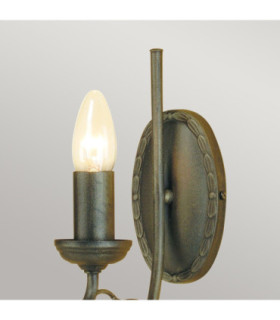 Olivia 1 Light Indoor Candle Wall Light Black Gold E14-2