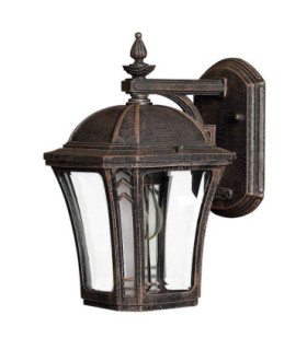 Wabash 1 Light Small Outdoor Wall Lantern Mocha IP44 E27-1