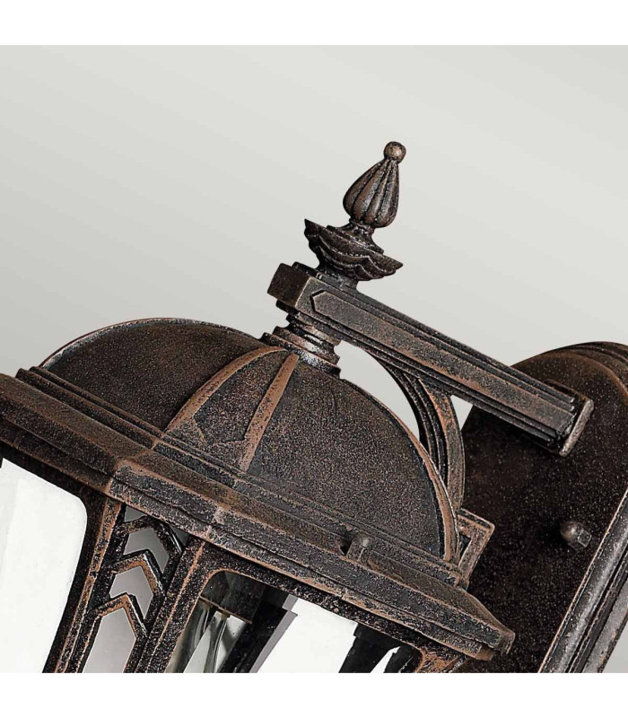 Wabash 1 Light Small Outdoor Wall Lantern Mocha IP44 E27-2