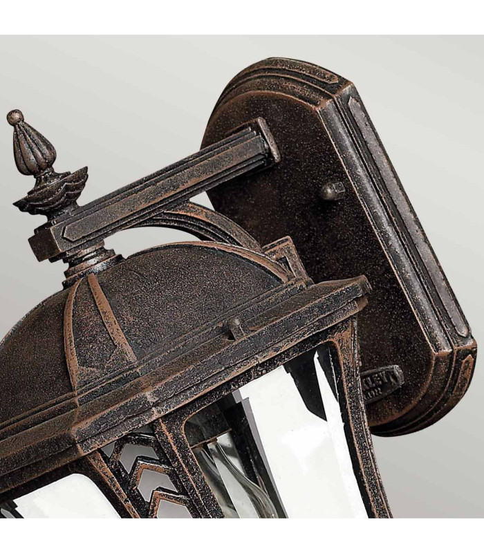 Wabash 1 Light Small Outdoor Wall Lantern Mocha IP44 E27-3