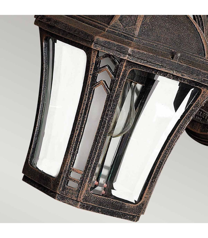 Wabash 1 Light Small Outdoor Wall Lantern Mocha IP44 E27-4