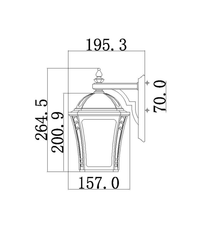 Wabash 1 Light Small Outdoor Wall Lantern Mocha IP44 E27-5