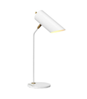 Quinto 1 Light Table Lamp - White Aged Brass E27-1