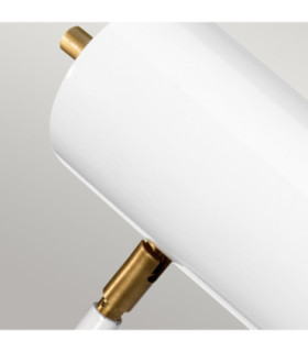 Quinto 1 Light Table Lamp - White Aged Brass E27-2
