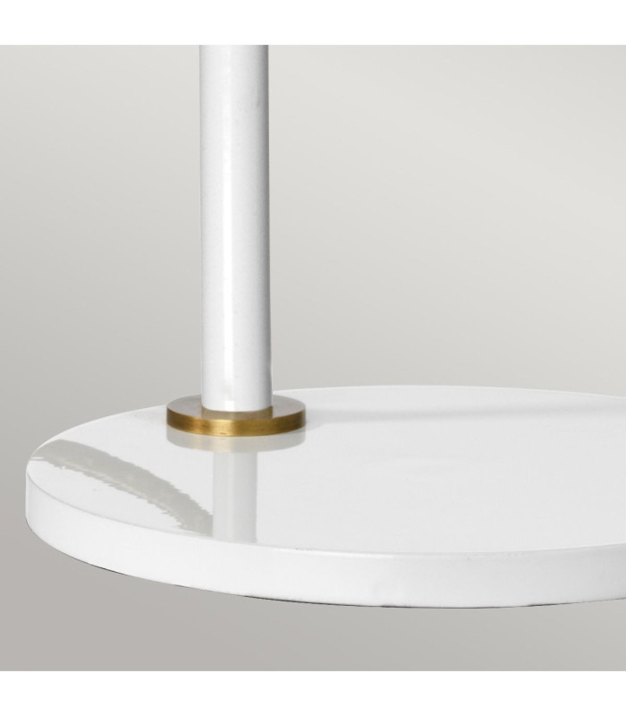 Quinto 1 Light Table Lamp - White Aged Brass E27-4