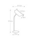 Quinto 1 Light Table Lamp - White Aged Brass E27-6