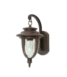 St Louis 1 Light Outdoor Medium Wall Lantern Light Weathered Bronze IP44 E27-1