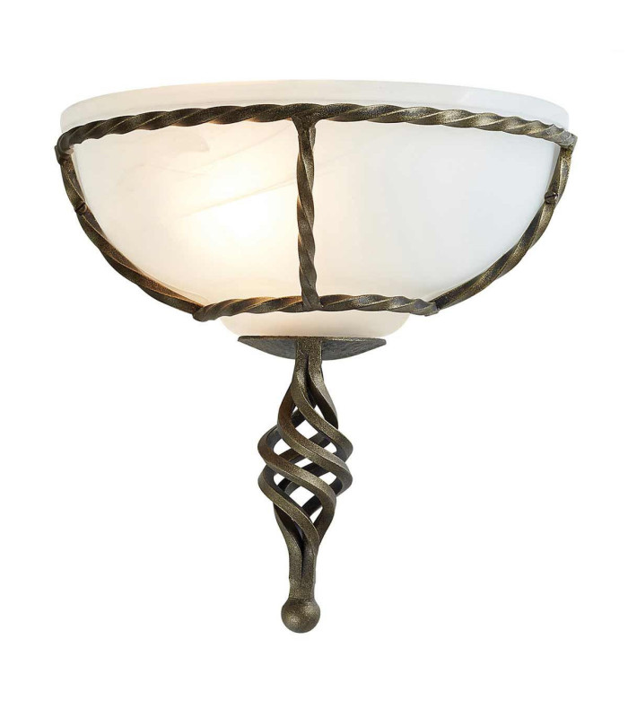 Pembroke 1 Light Indoor Wall Uplighters Black Gold E27-1