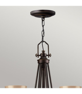 Mayflower 9 Light Multi Arm Chandelier Olde Bronze Finish E27-2