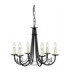 Minster 6 Light Chandelier Black Finish E14-1