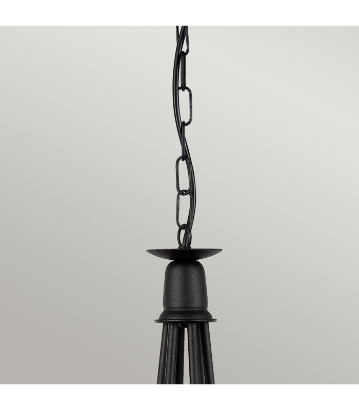 Minster 6 Light Chandelier Black Finish E14-2