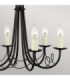 Minster 6 Light Chandelier Black Finish E14-3