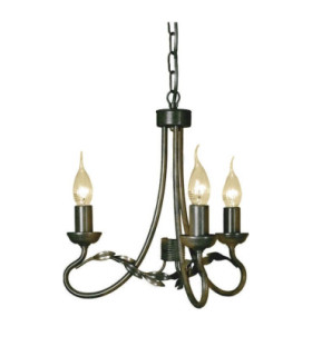 Olivia Chandelier 3 Light Black Gold Finish E14-1
